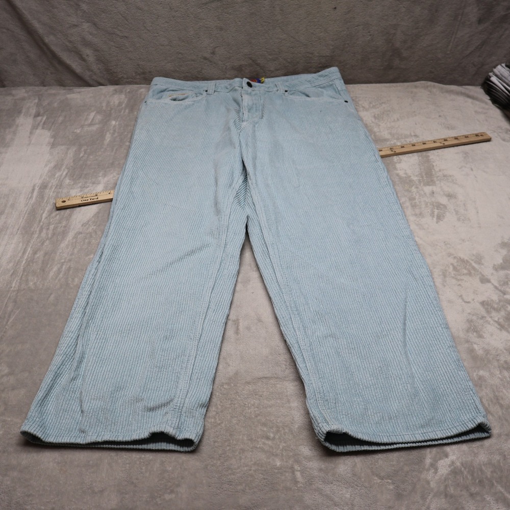 Empyre Pants Men 36x32 Light Blue Corduroy Casual Relaxed Skate Baggy Rare